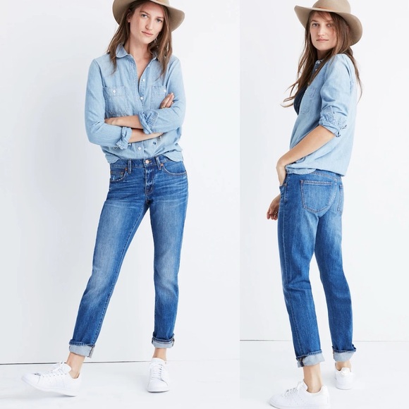 Madewell Denim - NWT Madewell The Slim Boyjean in Walton Wash size 27 straight leg F2819 mid rise